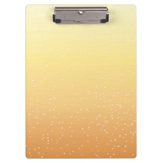 Champagne met kleine belletjes klembord (Voorkant)