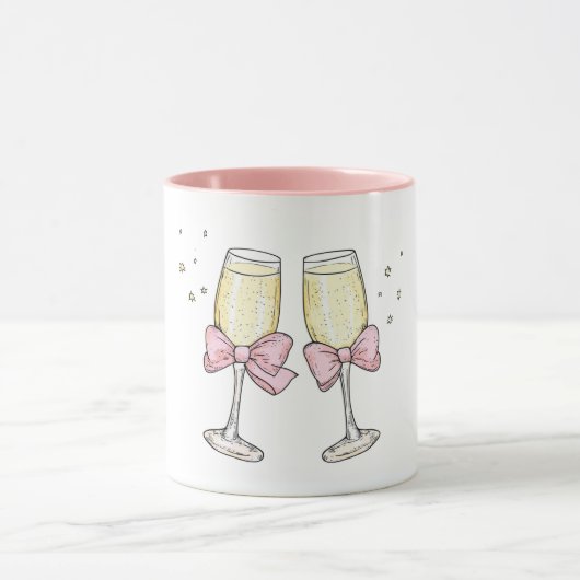 Champagne met Strikken Proost Mok (Midden)