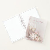 Champagne met taart en Rozen Notitieboek (Binnen)