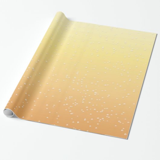 Champagne met Tiny Bubbles Background Art Cadeaupapier (Uitgerold)