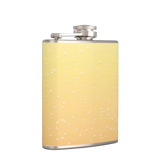 Champagne met Tiny Bubbles Background Art Heupfles (Rechts)