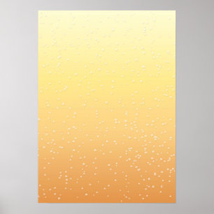 Champagne met Tiny Bubbles Background Art Poster