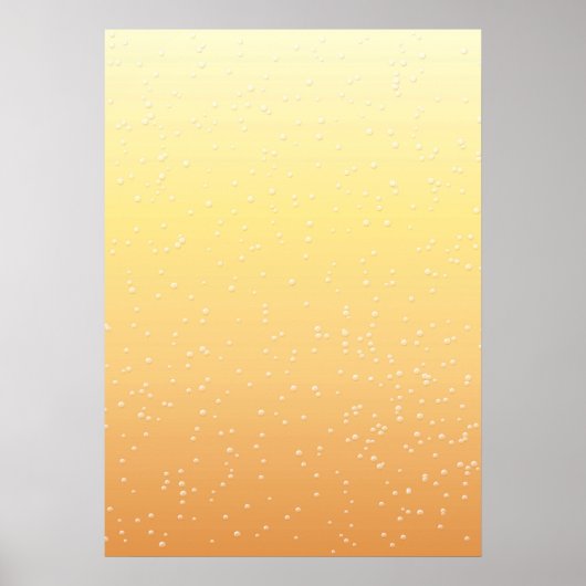 Champagne met Tiny Bubbles Background Art Poster (Voorkant)