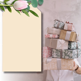 Champagne Metallic Effen Kleur | Klassiek | Elegan Cadeaulabel