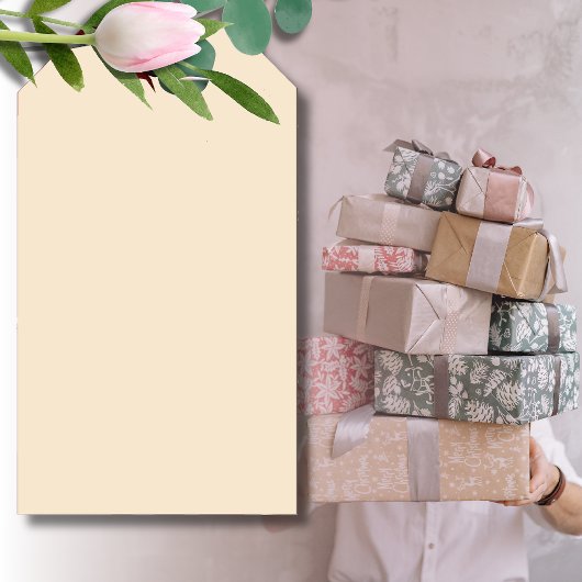 Champagne Metallic Effen Kleur | Klassiek | Elegan Cadeaulabel