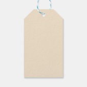 Champagne Metallic Effen Kleur | Klassiek | Elegan Cadeaulabel (Achterkant)