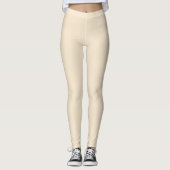 Champagne Metallic Effen Kleur | Klassiek | Elegan Leggings (Voorkant)