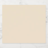 Champagne Metallic Effen Kleur | Klassiek | Elegan Sparkling Wijnetiket (Enkel label)