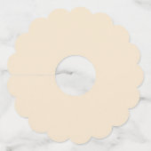 Champagne Metallic Effen Kleur | Klassiek | Elegan Wijnglaslabel (Voorkant)