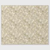 Champagne Metallic Glitter Bling Vakantie Kerstmis Cadeaupapier (Vlak)