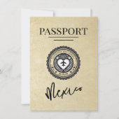 Champagne Mexico Passport Bewaar de datum Save The Date (Voorkant)