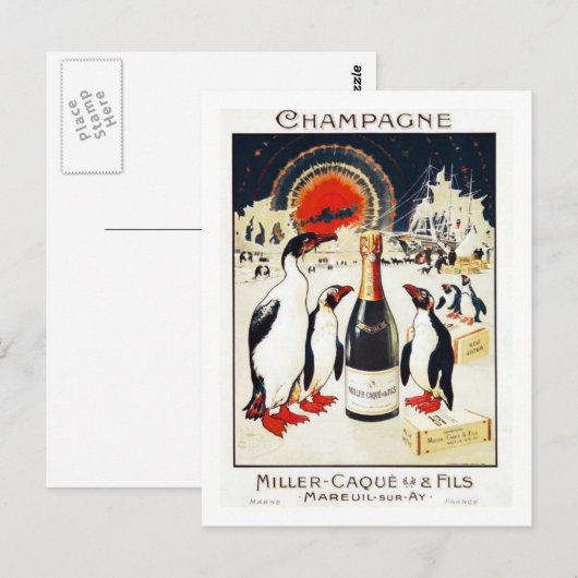 Champagne Miller-Caque & Fils Briefkaart (Voorkant / Achterkant)