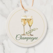 Champagne Mimosa Bar Fleslabel Bedankjes Labels (Voorkant)