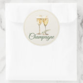 Champagne Mimosa Bar Flessticker Ronde Sticker (Tas)