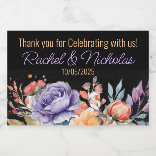 Champagne mini bottles favors personalized sparkli sparkling wijnetiket (Enkel label)