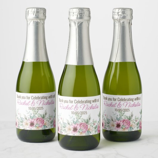 Champagne mini bottles favors personalized sparkli sparkling wijnetiket (Flessen)