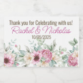 Champagne mini bottles favors personalized sparkli sparkling wijnetiket (Enkel label)