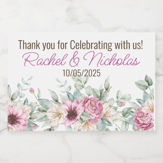 Champagne mini bottles favors personalized sparkli sparkling wijnetiket (Enkel label)