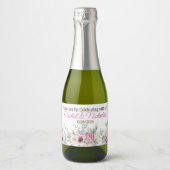 Champagne mini bottles favors personalized sparkli sparkling wijnetiket (Voorkant)