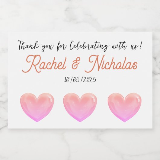 Champagne mini bottles favors personalized sparkling wijnetiket (Enkel label)