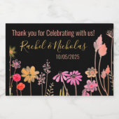 Champagne mini bottles favors personalized sparkling wijnetiket (Enkel label)