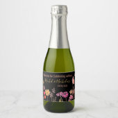 Champagne mini bottles favors personalized sparkling wijnetiket (Voorkant)