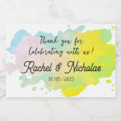 Champagne mini bottles favors personalized sparkling wijnetiket (Enkel label)