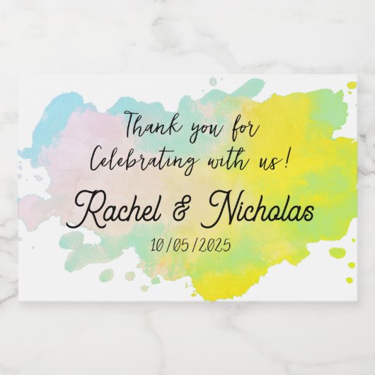 Champagne mini bottles favors personalized sparkling wijnetiket (Enkel label)