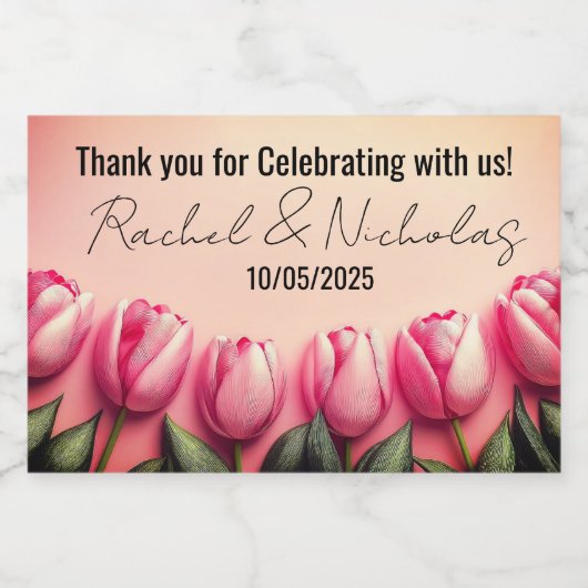 Champagne mini-flessen gunsten gepersonaliseerd sparkling wijnetiket (Enkel label)