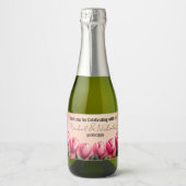 Champagne mini-flessen gunsten gepersonaliseerd sparkling wijnetiket (Voorkant)