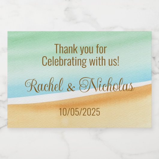 Champagne mini-flessen gunsten gepersonaliseerd sparkling wijnetiket (Enkel label)