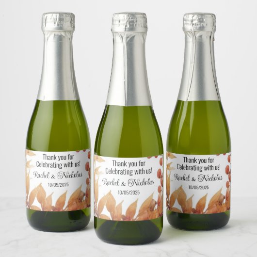 Champagne mini-flessen gunsten gepersonaliseerd sparkling wijnetiket (Flessen)