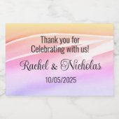 Champagne mini-flessen gunsten gepersonaliseerd sparkling wijnetiket (Enkel label)