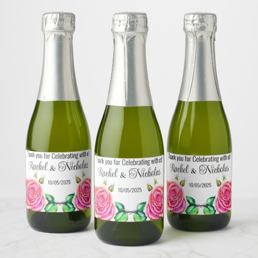 Champagne mini-flessen gunsten gepersonaliseerd sparkling wijnetiket (Flessen)