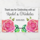 Champagne mini-flessen gunsten gepersonaliseerd sparkling wijnetiket (Enkel label)