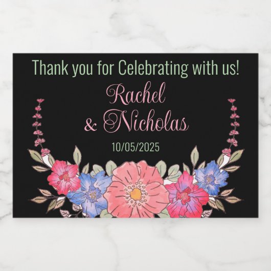 Champagne mini-flessen gunsten gepersonaliseerd sparkling wijnetiket (Enkel label)