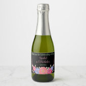 Champagne mini-flessen gunsten gepersonaliseerd sparkling wijnetiket (Voorkant)
