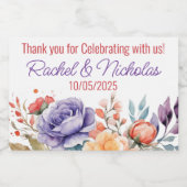 Champagne mini flessen voor gepersonaliseerde spar sparkling wijnetiket (Enkel label)