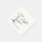 Champagne Minimal Script De Nacht Voorheen Servett Servet (Hoek)