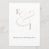 Champagne Minimalist Ampersand | Tafelnummer (Achterkant)