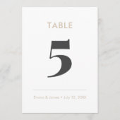 Champagne Minimalist Ampersand | Tafelnummer (Voorkant)