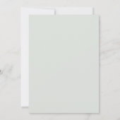 Champagne Mint Anemoon Bruiloft Kaart (Achterkant)