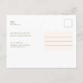 Champagne Modern Bruiloft Save the Date Briefkaart (Achterkant)