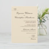 Champagne Modern Chic Mix and Match Wedding Kaart (Staand voorkant)