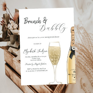 Champagne Moet Fles Glas Brunch & Bubble Kaart