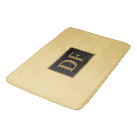 Champagne Monogrammed Bath Mat (Gekanteld)