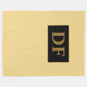 Champagne Monogrammed Fleece Blanket Deken (Voorkant (Horizontaal))