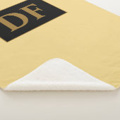 Champagne Monogrammed Sherpa Deken (3/4)