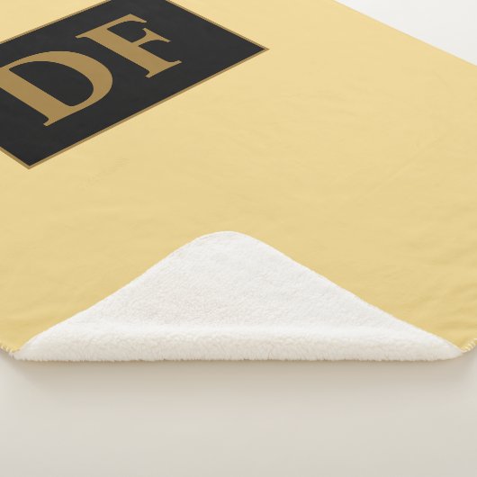 Champagne Monogrammed Sherpa Deken (3/4)