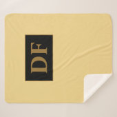 Champagne Monogrammed Sherpa Deken (Voorkant (horizontaal))